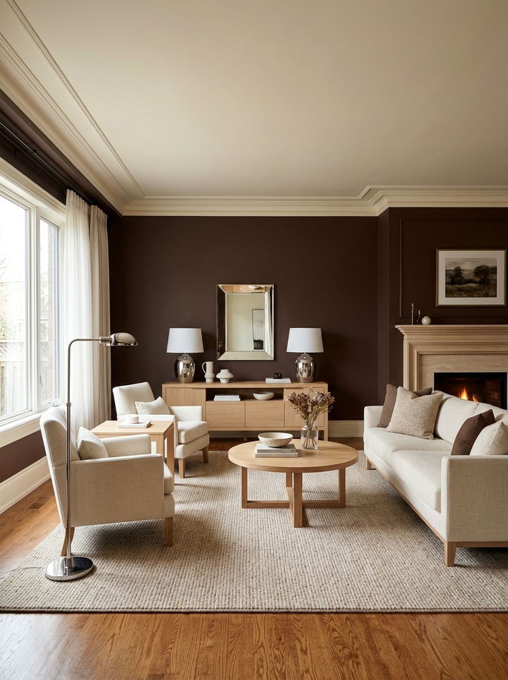 Chocolate Brown Elegant Room - 30 rich color bedroom ideas