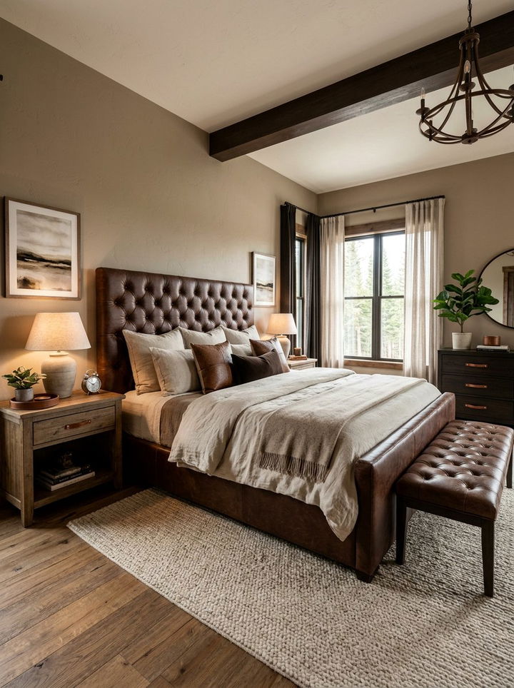 Chocolate Brown Leather Bedroom - 30 chocolate brown bedroom ideas