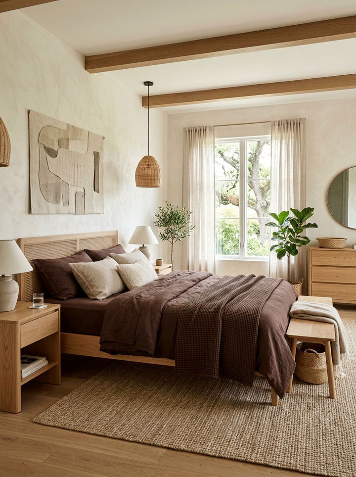 Chocolate Brown Linen Bedroom - 30 chocolate brown bedroom ideas