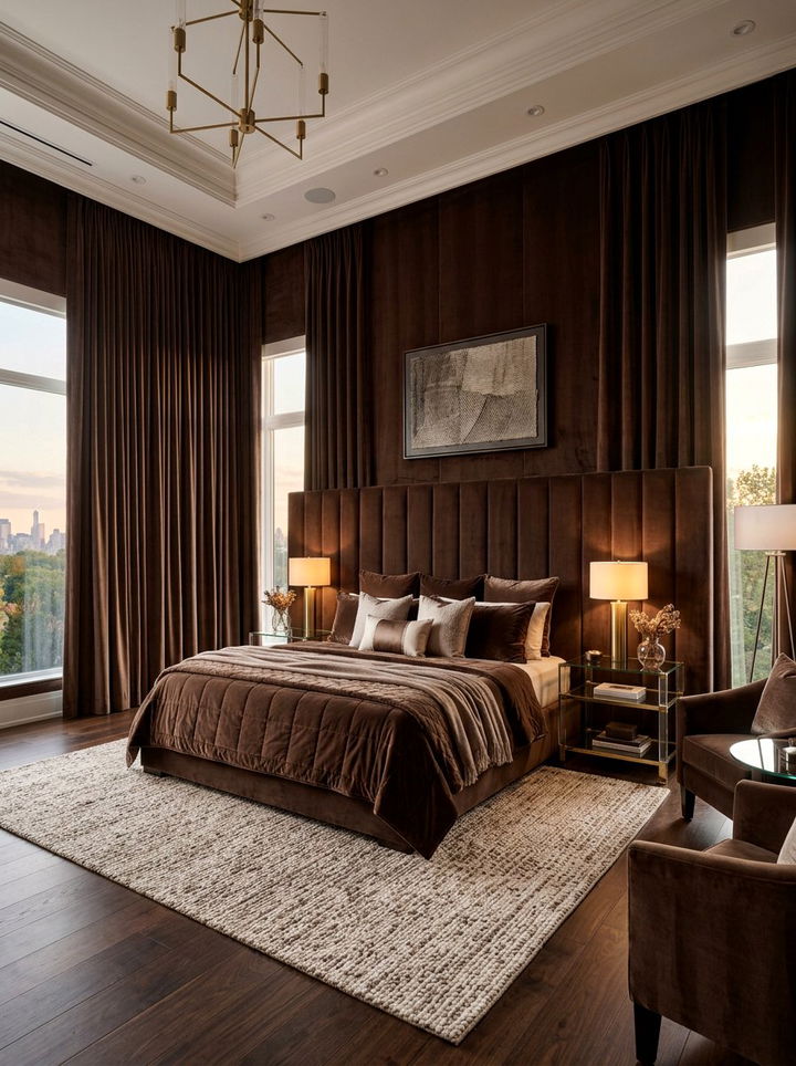 Chocolate Brown Velvet Bedroom - 30 chocolate brown bedroom ideas