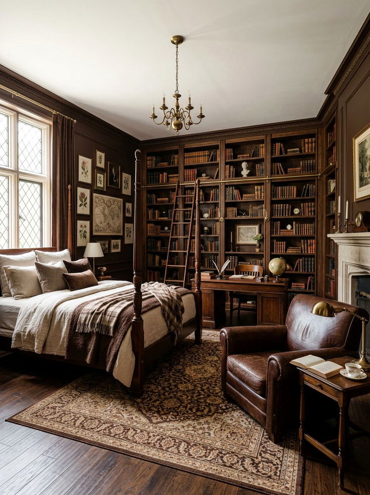 Chocolate Brown - 30 dark academia bedroom color ideas