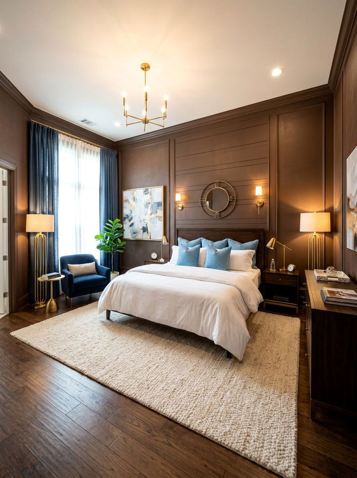 Chocolate brown bedroom wall - 30 bedroom paint color ideas