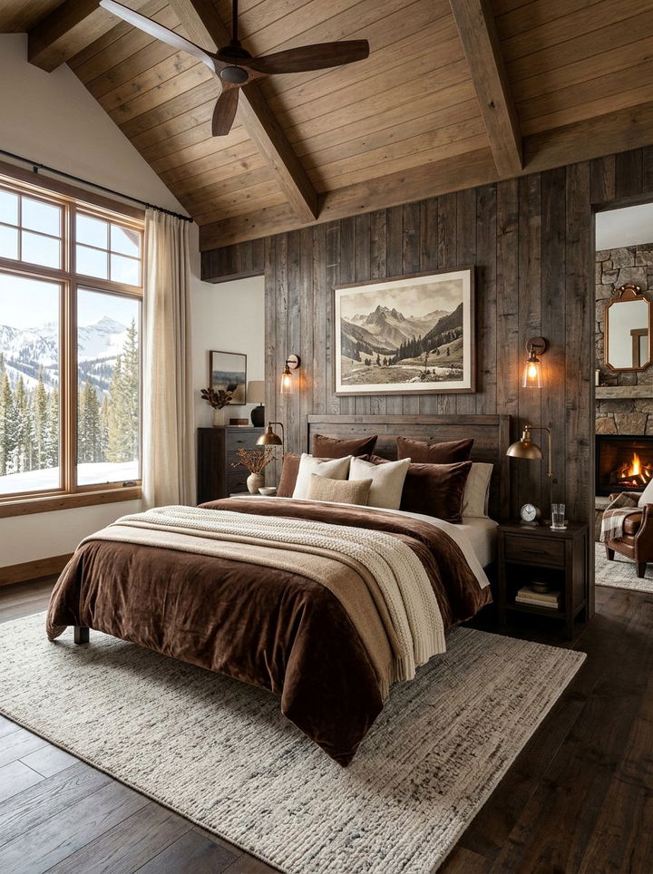 Chocolate brown velvet bedding - 30 bedroom velvet bedding ideas