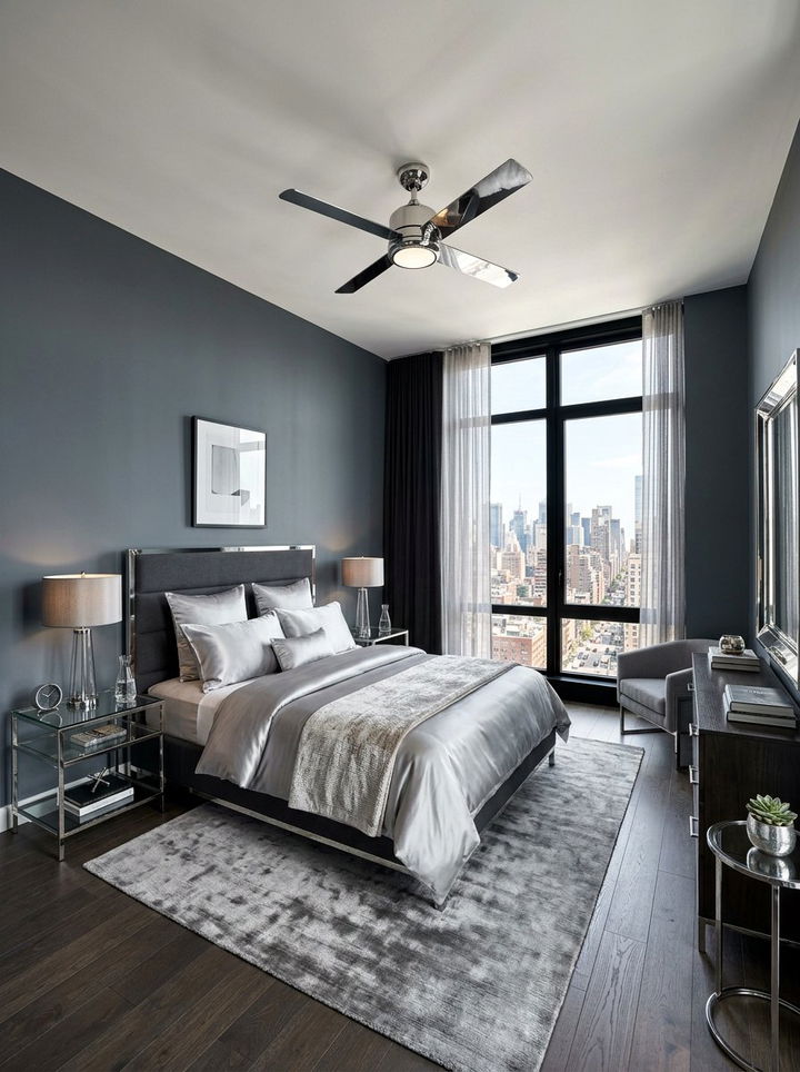 Chrome Ceiling Fan - 30 bedroom fans