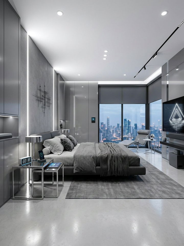 Chrome Finish Stacking Table - 30 bedroom nesting tables