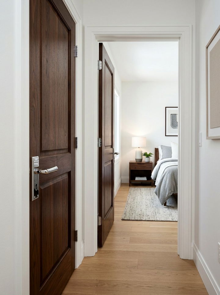 Chrome door handle bedroom - 30 chrome accent bedroom ideas