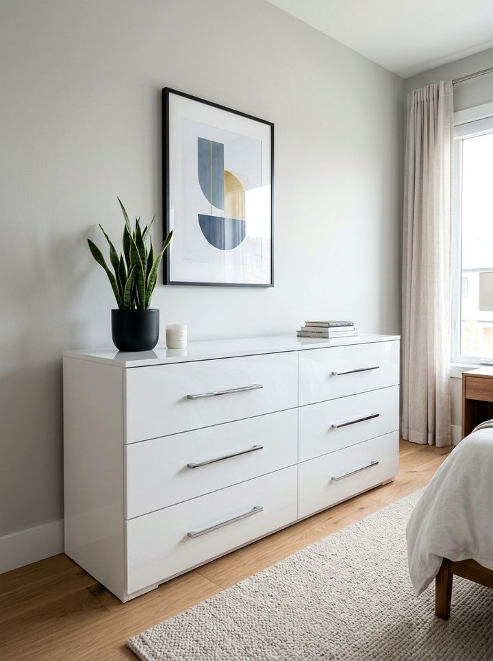 Chrome drawer pulls bedroom - 30 chrome accent bedroom ideas