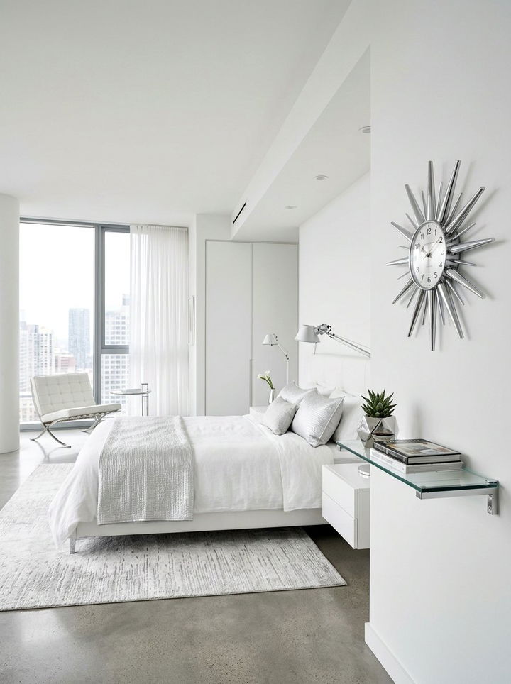 Chrome mid century clock - 30 bedroom vintage clocks