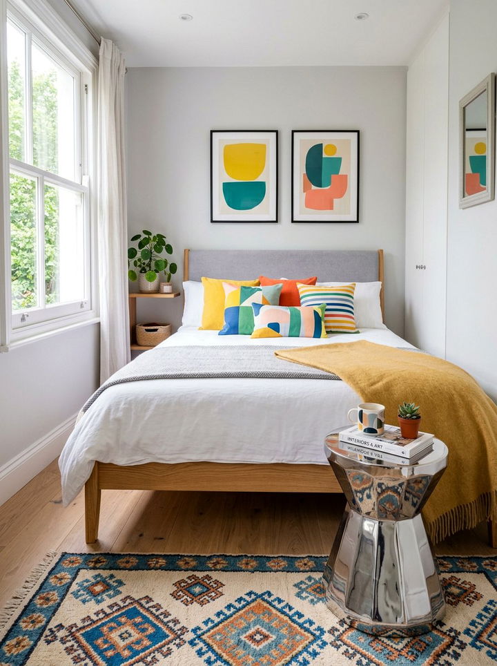 Chrome stool bedroom - 30 chrome accent bedroom ideas