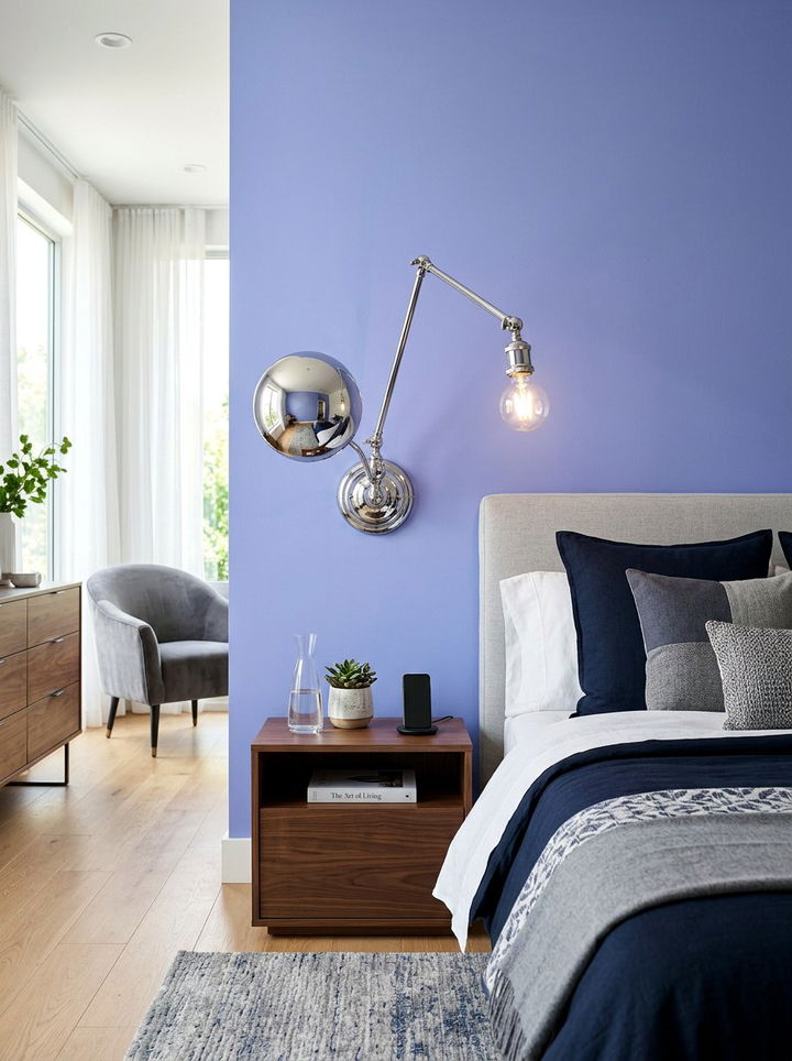 Chrome swing arm bedroom sconce - 30 bedroom sconces