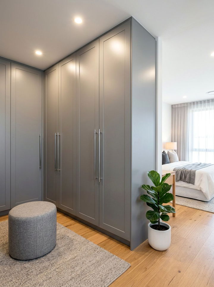 Chrome wardrobe handle bedroom - 30 chrome accent bedroom ideas