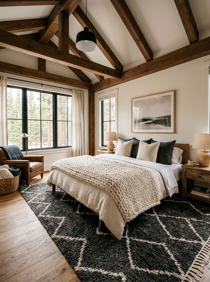 Chunky Cotton Knit Blanket - 30 cotton bedroom ideas