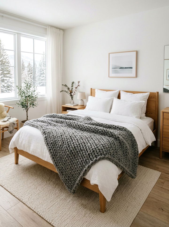 Chunky Knit Blanket Bedroom - 30 bedroom warm settings