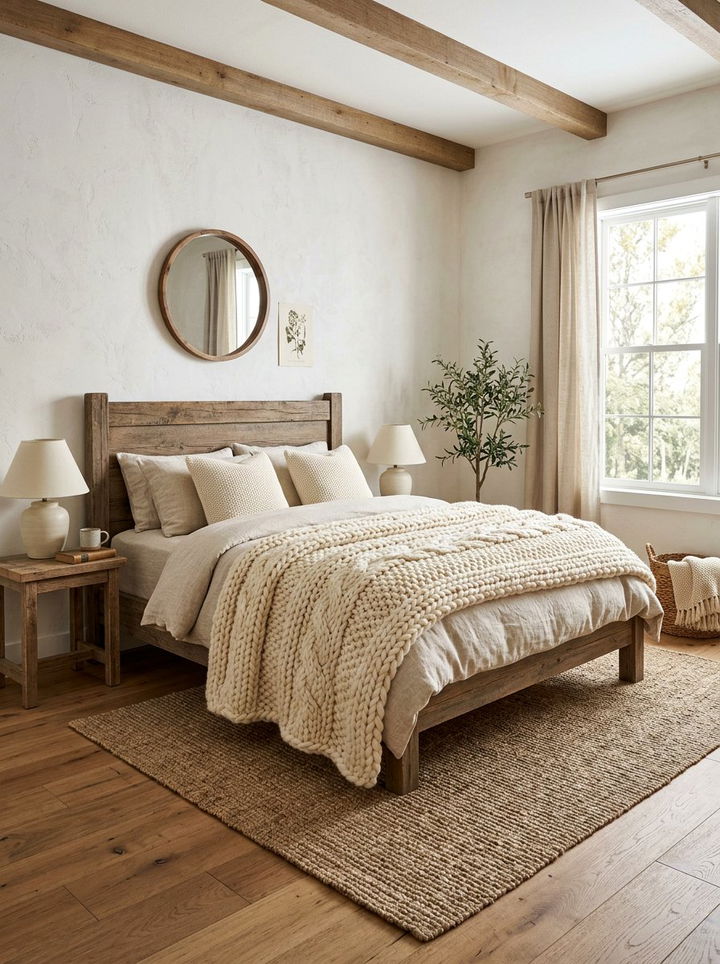 Chunky Wool Knit Bedroom - 30 knitted bedroom ideas