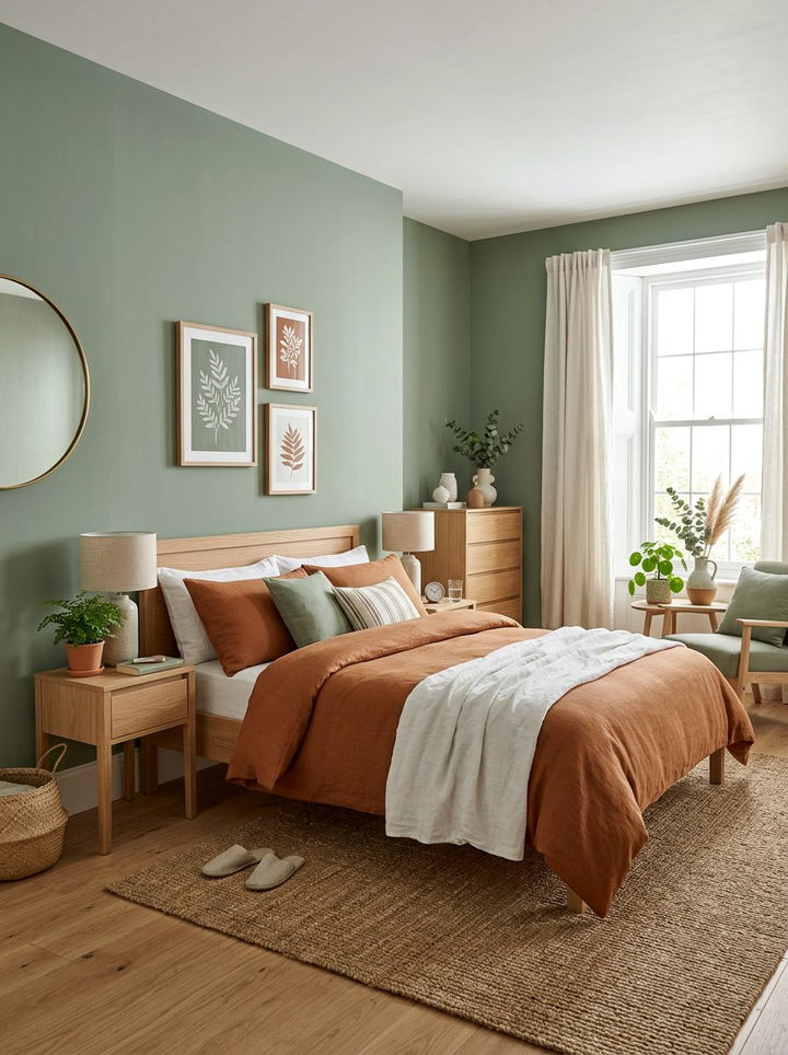 Cinnamon And Sage Green Bedroom - 30 cinnamon bedroom ideas