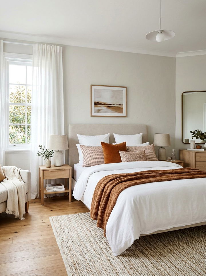 Cinnamon And White Bedding - 30 cinnamon bedroom ideas