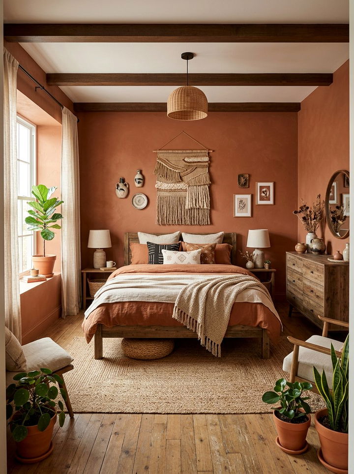 Cinnamon Terracotta Bedroom Walls - 30 cinnamon bedroom ideas