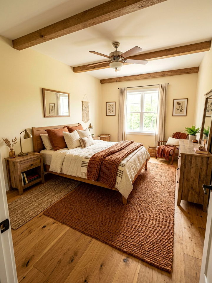 Cinnamon and Vanilla White - 30 brown and white bedroom color combo