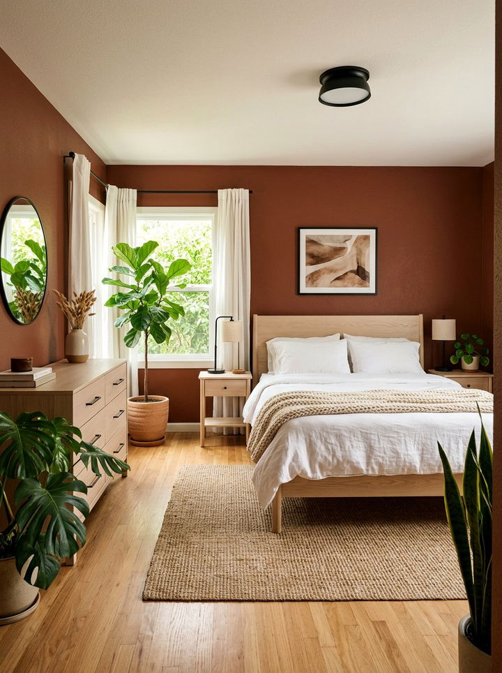 Cinnamon bedroom - 30 earthy bedroom color ideas
