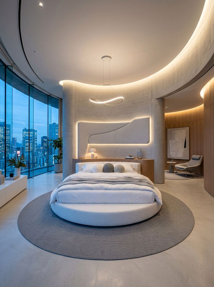 Circular Bed Frame - 30 bedroom bed ideas