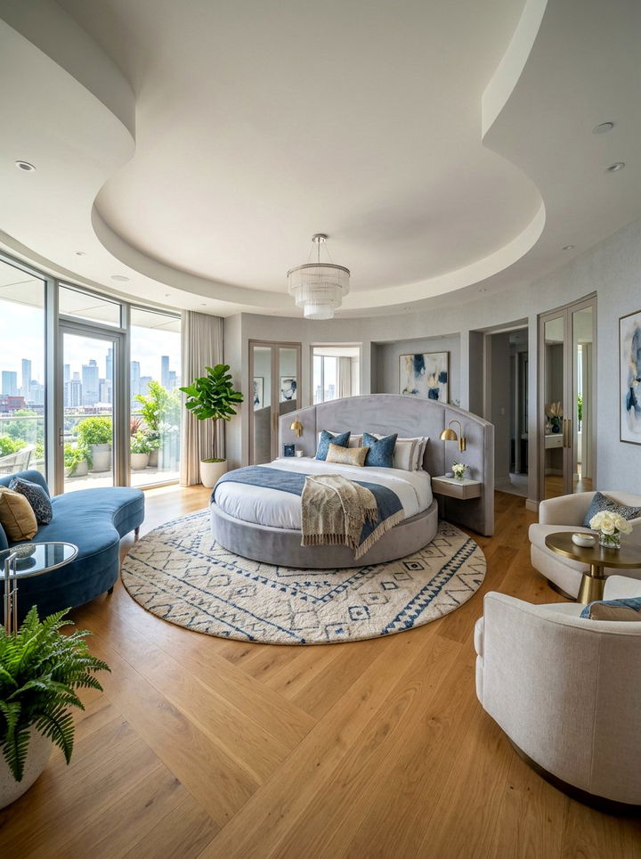 Circular Bed Master Suite - 30 luxury bedroom ideas