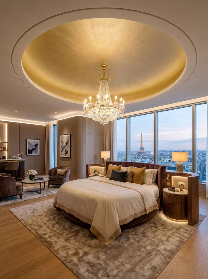 Circular Ceiling - 30 bedroom ceiling design ideas