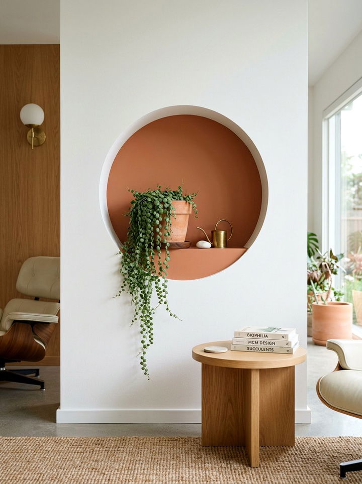 Circular Recessed Wall Niche - 30 bedroom wall niches