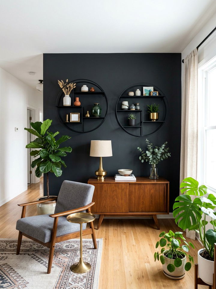 Circular Wall Shelves - 30 bedroom wall shelving ideas