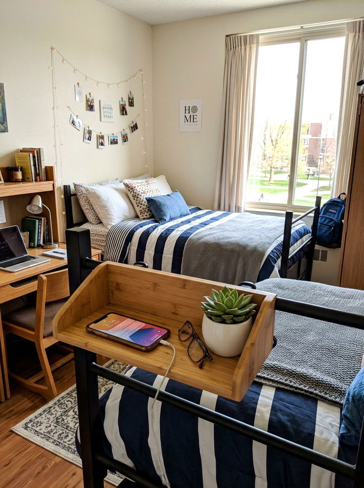 Clamp On Bedside Shelf - 30 bedroom phone chargers