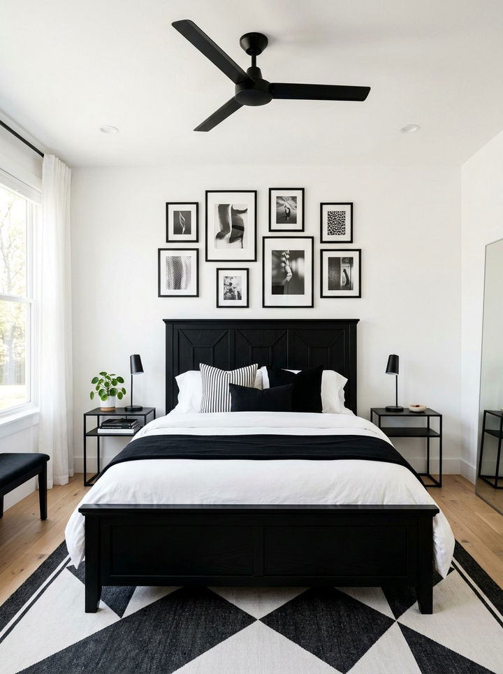 Classic Black Panel Bed - 30 bedroom panel beds