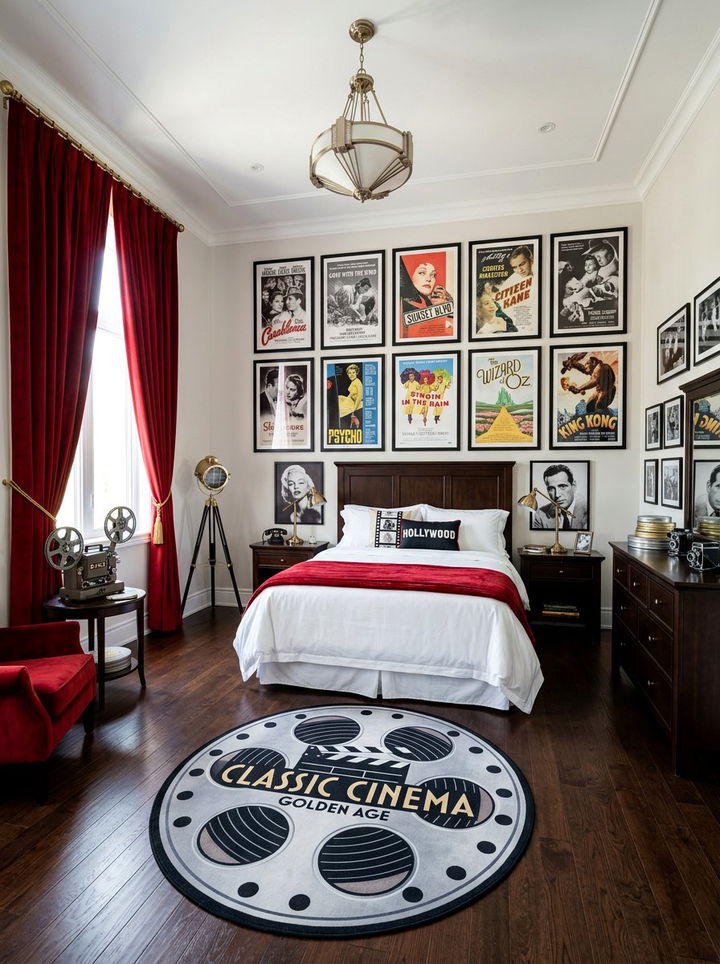 Classic Cinema Bedroom - 30 movie themed bedroom ideas