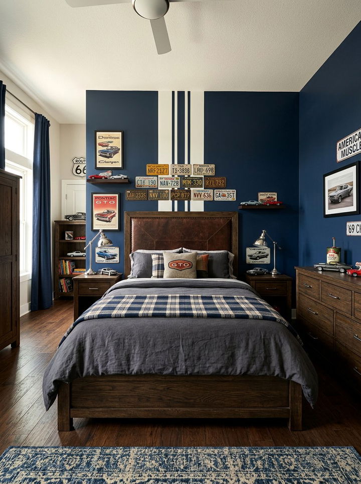 Classic Muscle Car Room - 30 car themed bedroom ideas
