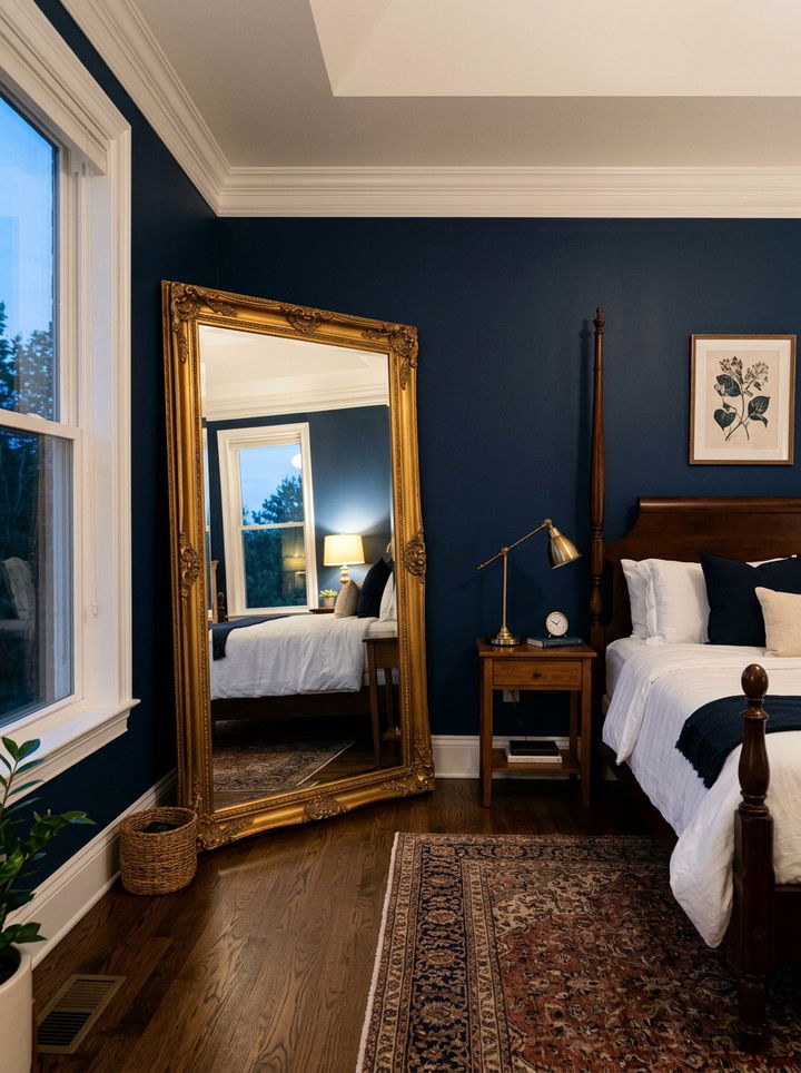 Classic Rectangular Leaner Mirror - 30 bedroom full length mirrors