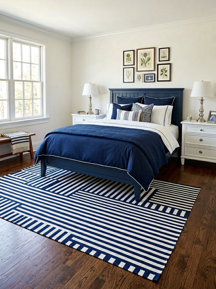 Classic Striped Bedroom Rug - 30 bedroom rugs