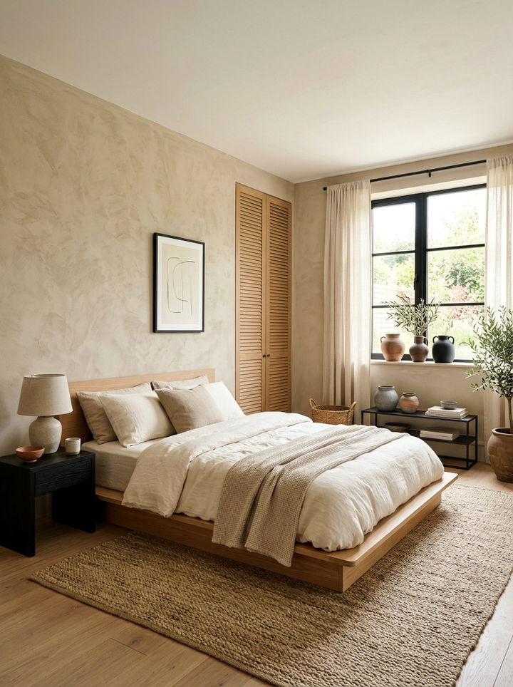 Clay Japandi Bedroom - 30 japandi bedroom color ideas