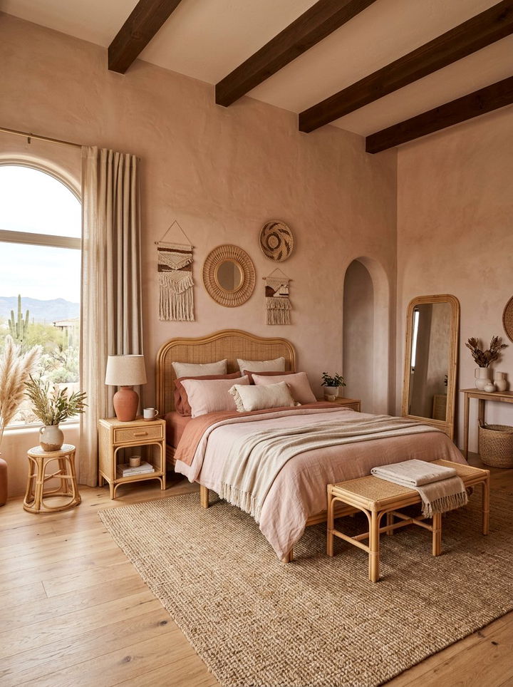 Clay Pink Bedroom - 30 desert bedroom color ideas
