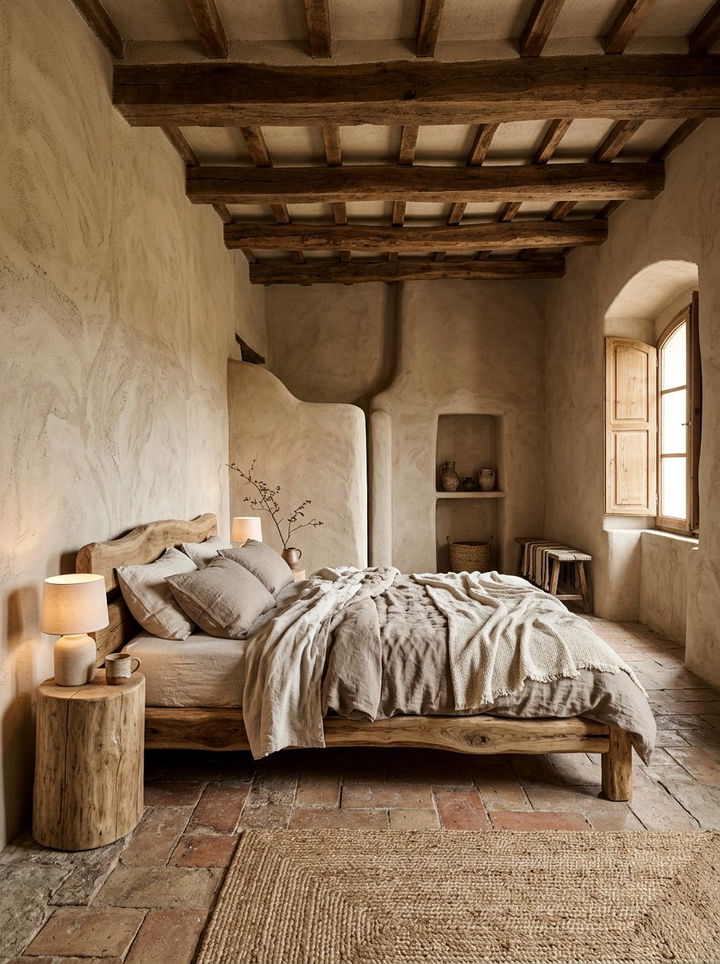 Clay Wall Texture Room - 30 African bedroom ideas
