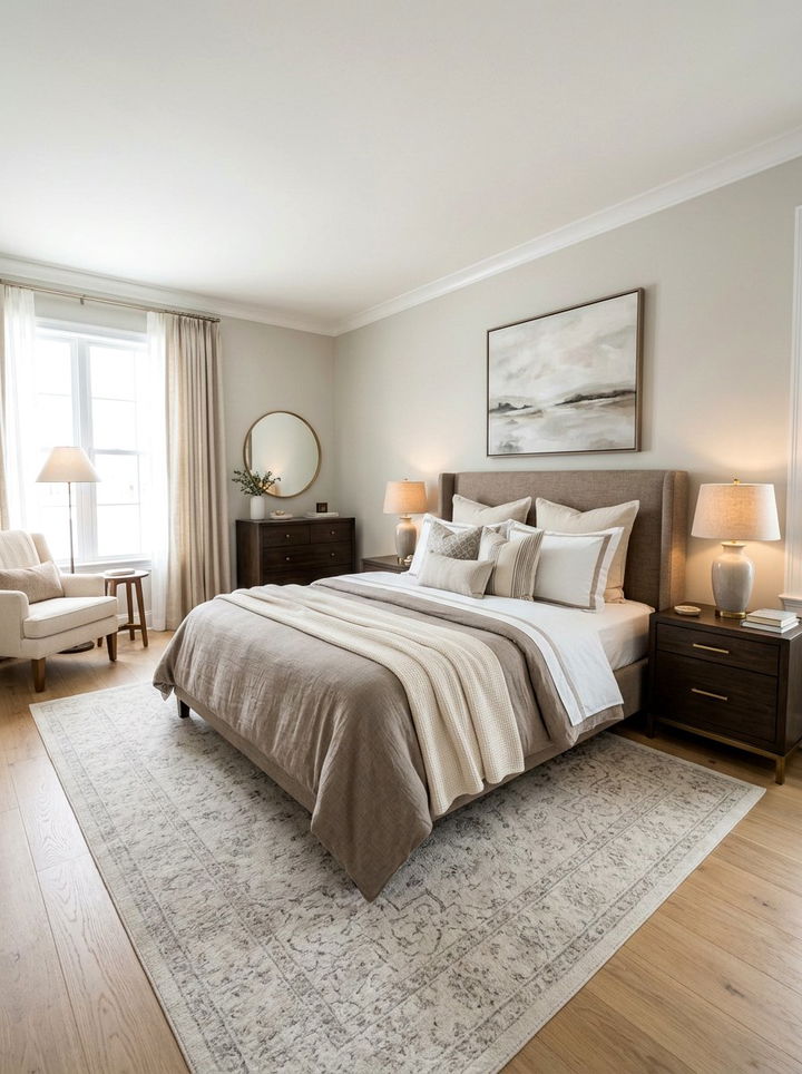 Clean Transitional Bedroom - 30 bedroom bed making ideas