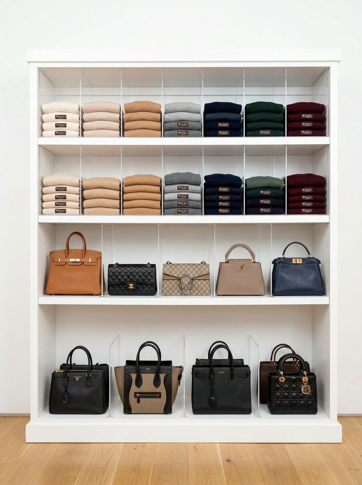 Clear Acrylic Shelf Divider - 30 bedroom closet organization