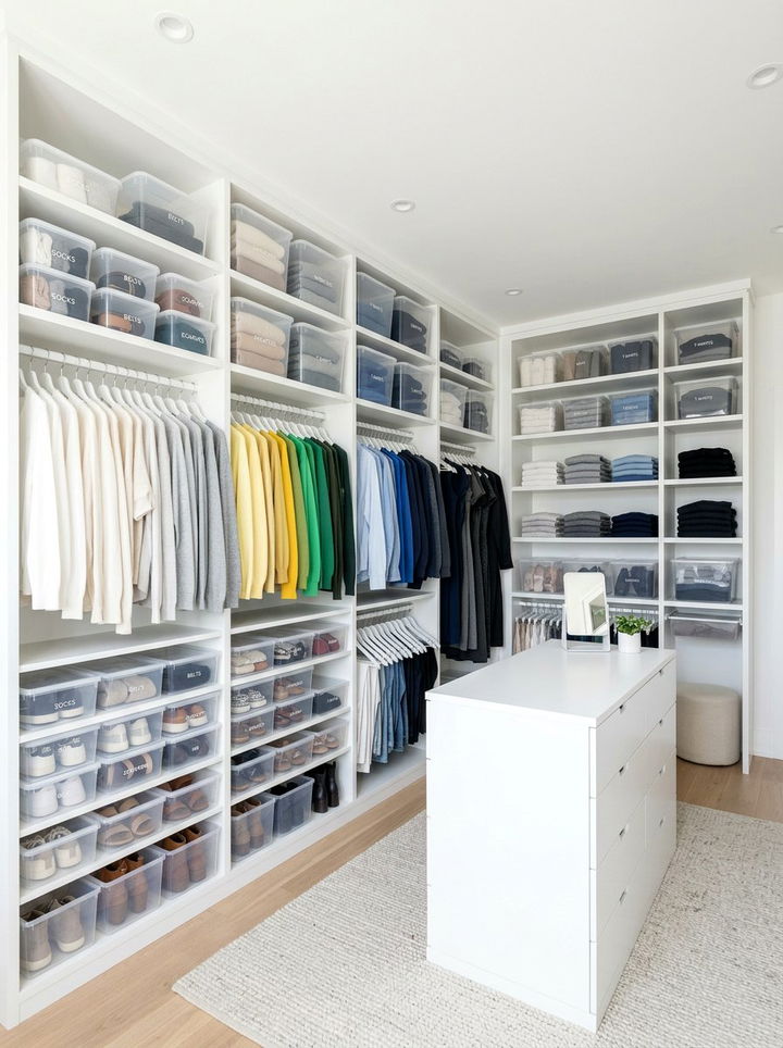 Clear Plastic Closet Bin - 30 bedroom storage containers