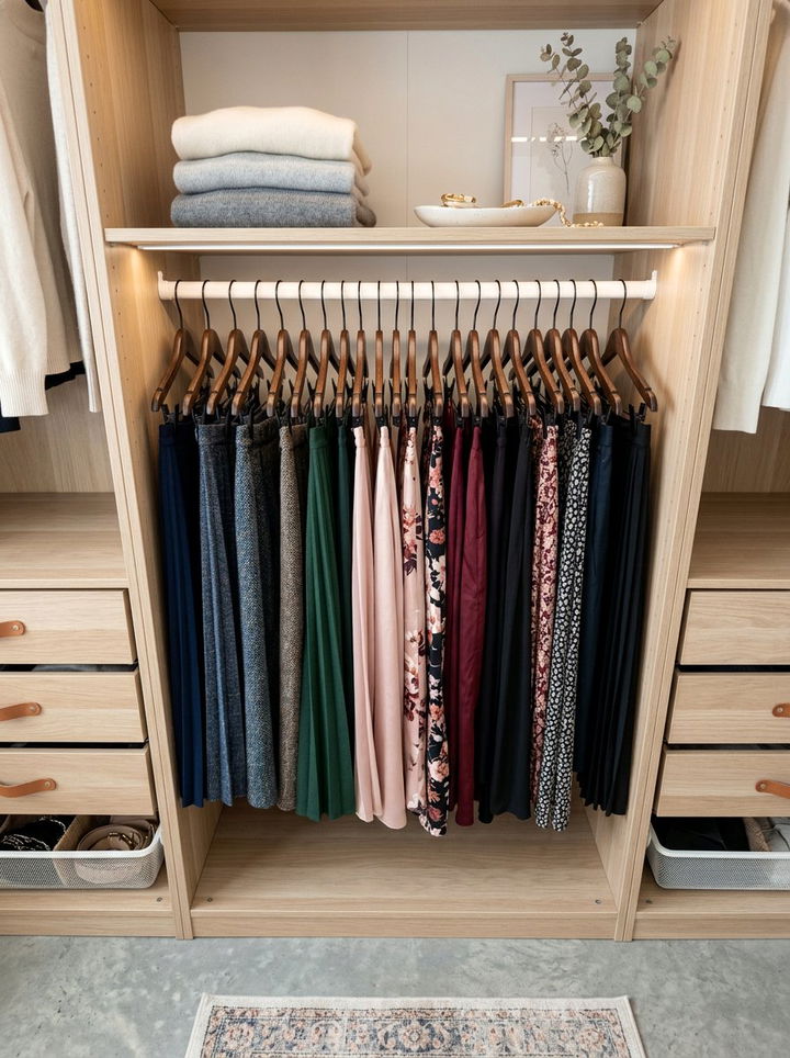 Clip Skirt Hanger - 30 bedroom clothes hangers