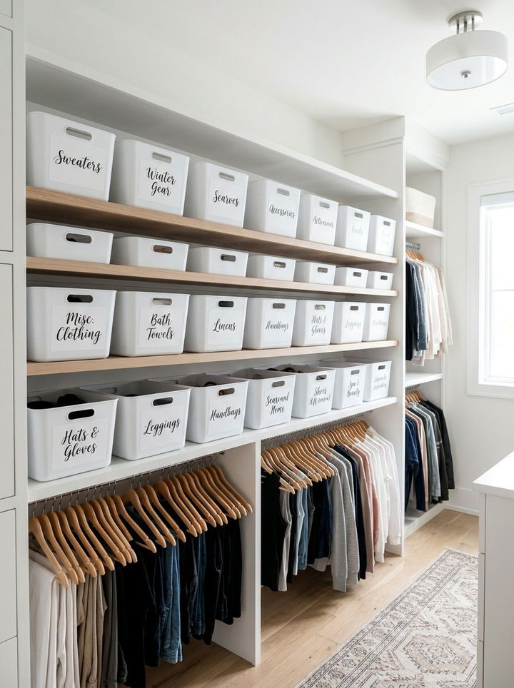 Closet Bin Labels - 30 bedroom closet organizers
