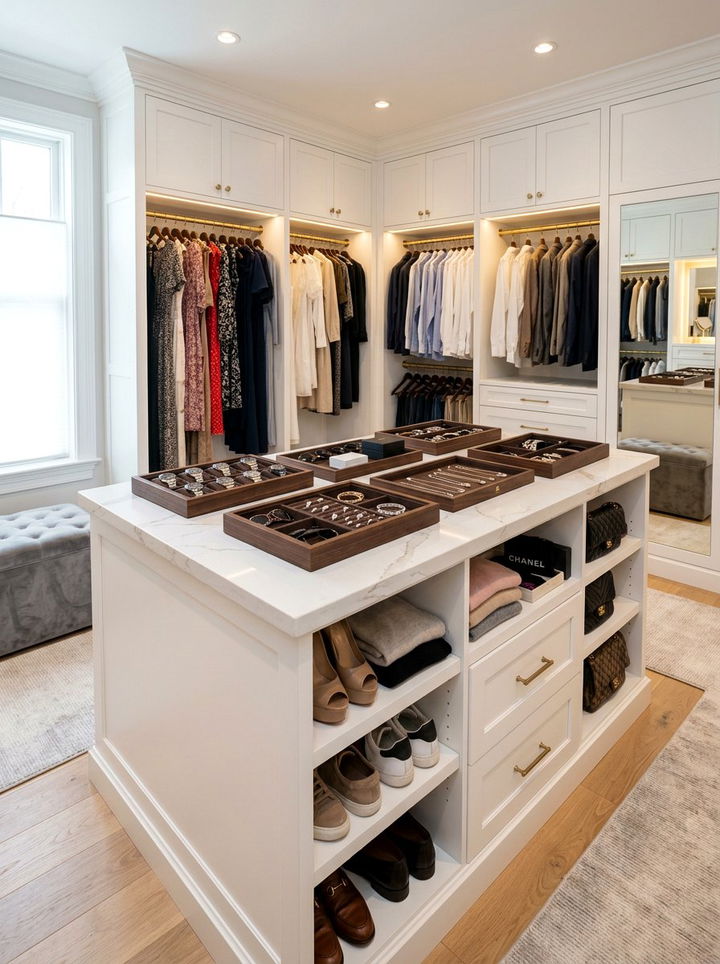 Closet Island With Shelves - 30 bedroom closet shelving ideas