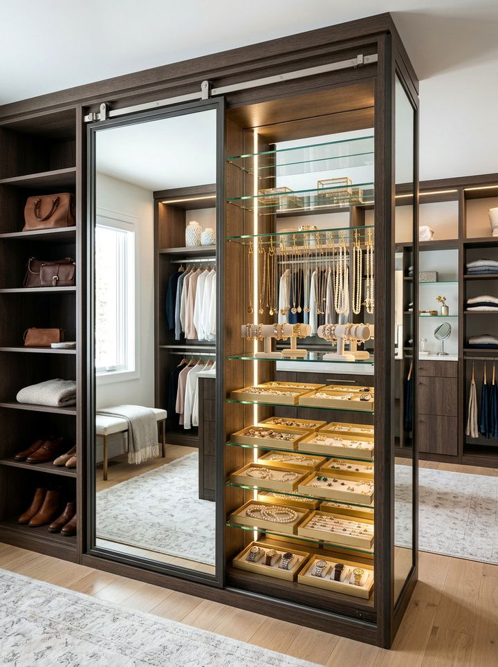 Closet Mirror Storage - 30 bedroom closet organizers