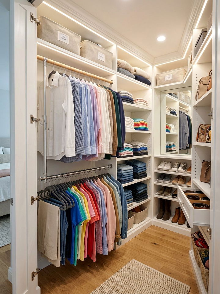 Closet Rod Extender - 30 bedroom hanging storage ideas