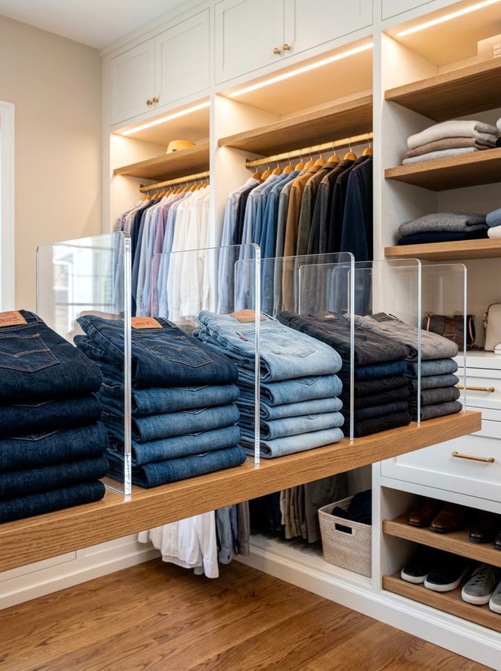 Closet Shelf Divider - 30 bedroom storage tips