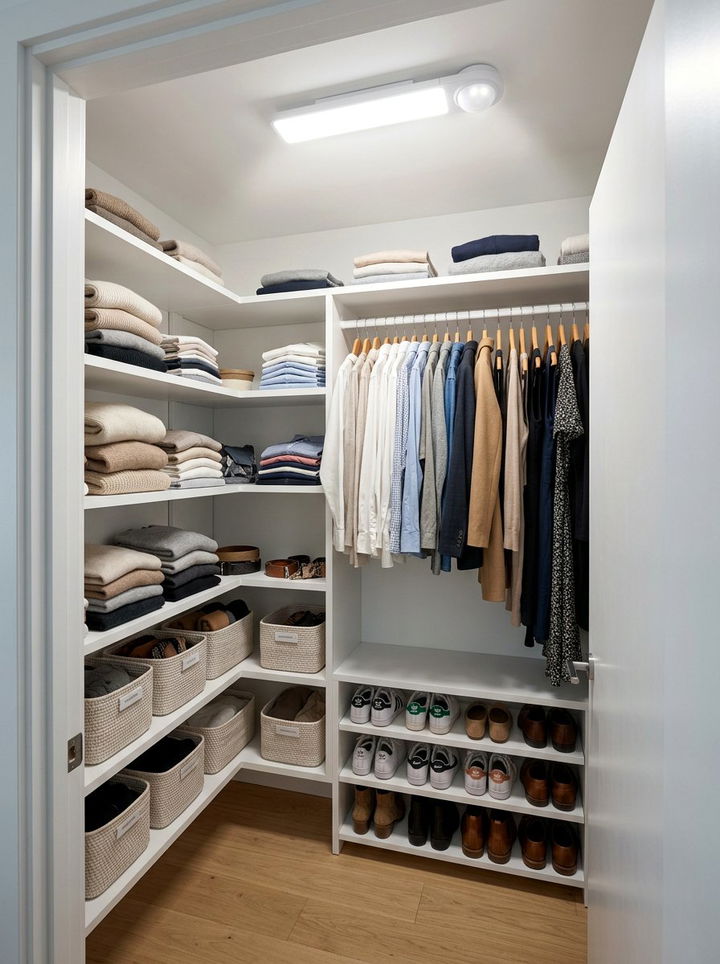 Closet motion sensor - 30 bedroom task lighting ideas