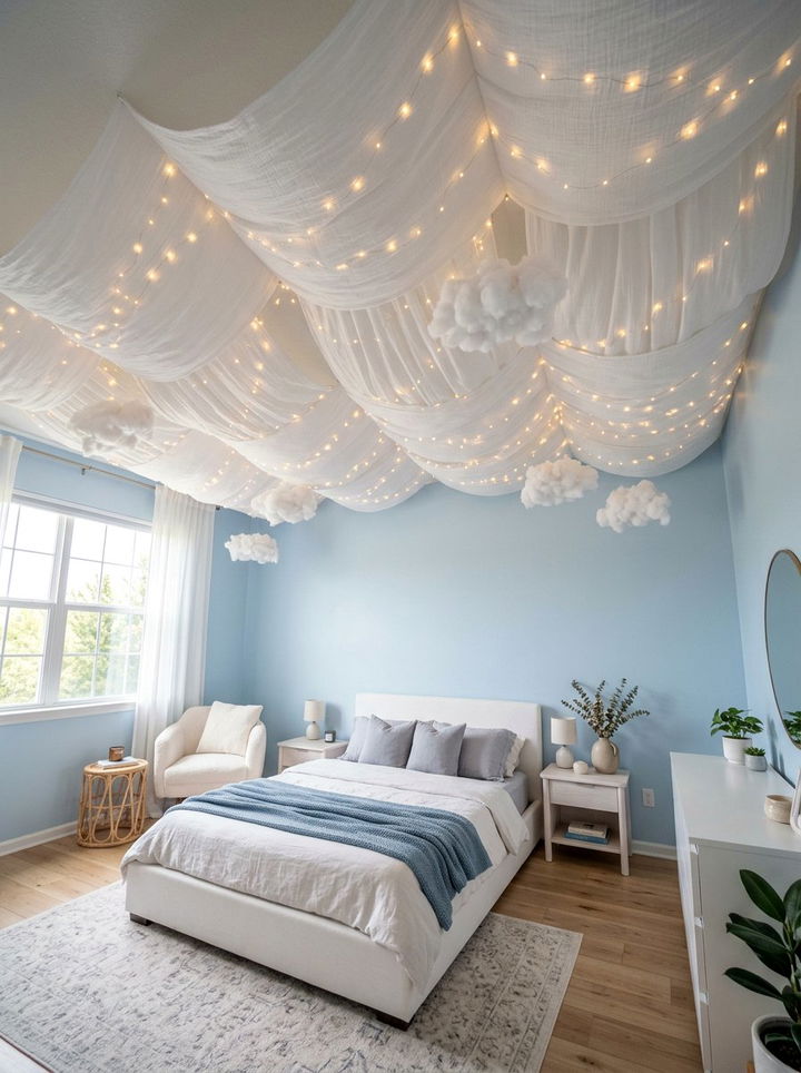 Cloud Ceiling Decor - 30 unicorn bedroom ideas
