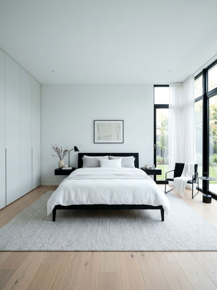 Cloud White Space - 30 calming bedroom color ideas