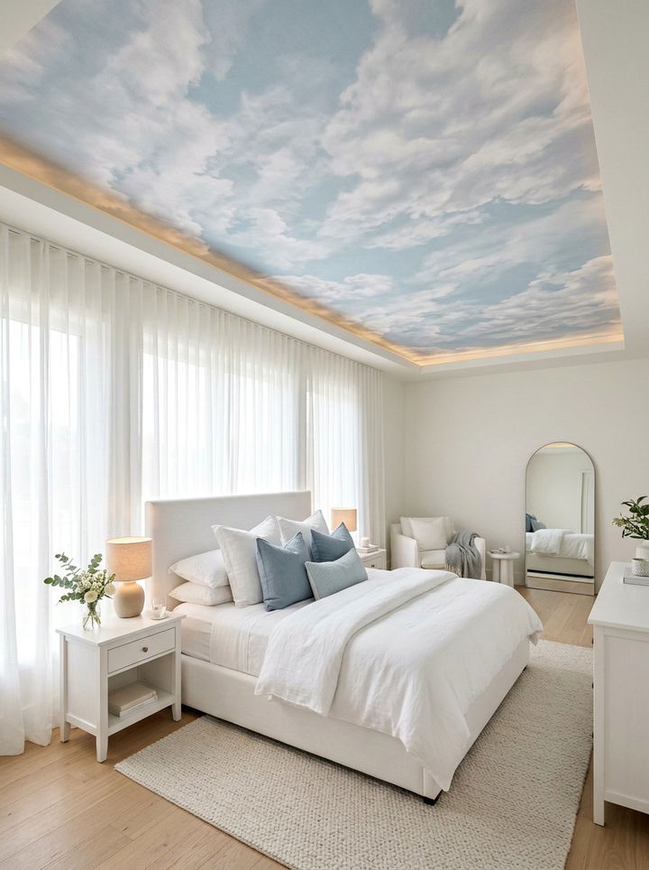 Cloud ceiling wallpaper - 30 bedroom ceiling wallpapers